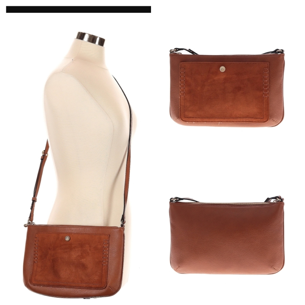 LC Lauren Conrad Crossbody Bag NWOT 12"x8" Front Pocket Faux Leather